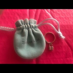 Tiffany & Co Sterling Silver 1837 Padlock ring size 5